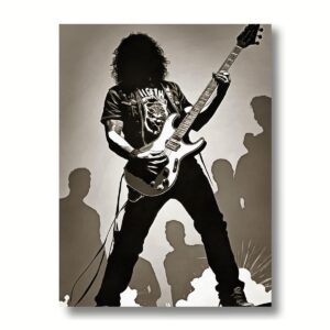 Rockstar-Silhouette - Gitarrist im Rampenlicht