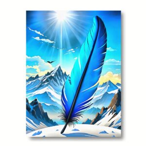 Blaue Feder in den Alpen - Motiv-Bild 2